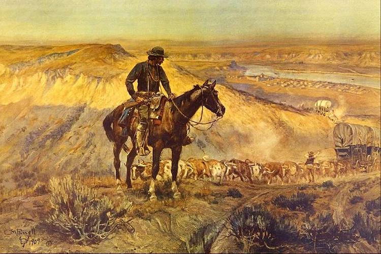 Charles M Russell The Wagon Boss oil painting image